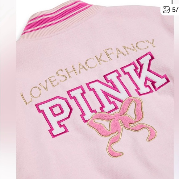 🎀🌸🩷🎀 VS LOVE SHACK FANCY VARSITY JACKET🎀🌸🩷🎀 - Picture 3 of 6